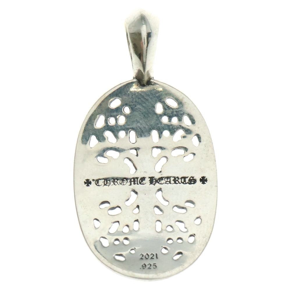 CHROME HEARTS(クロムハーツ) CLSC OVAL P DMND クラシックオーバル PAVEダイヤ シルバー ペンダントトップ