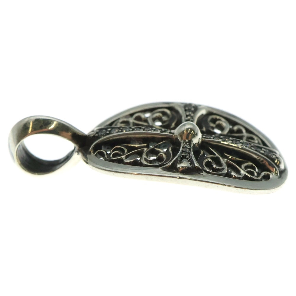 CHROME HEARTS(クロムハーツ) CLSC OVAL P DMND クラシックオーバル PAVEダイヤ シルバー ペンダントトップ