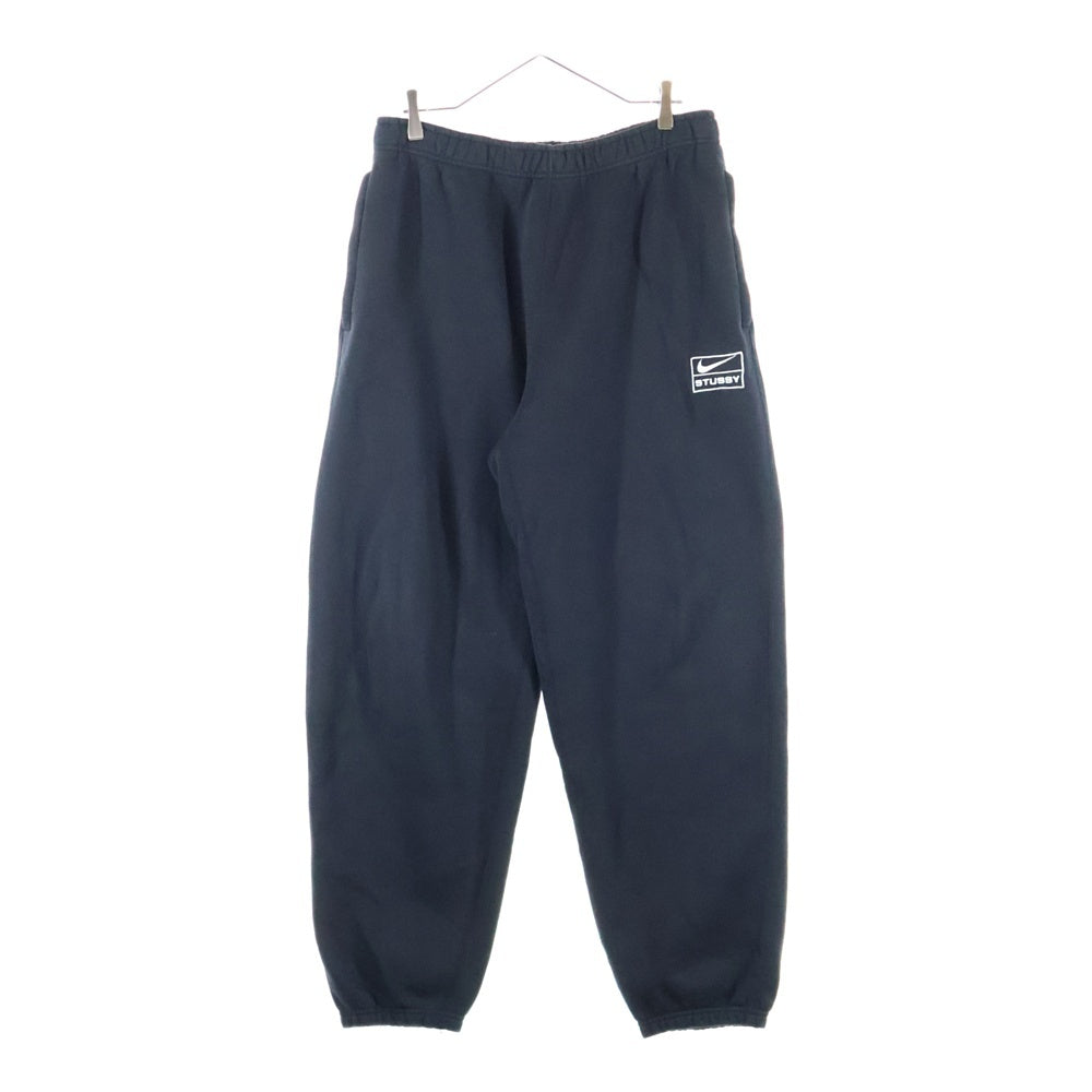 NIKE(ナイキ) ×STUSSY Washed NRG Fleece Pants ステューシー ウォッシュ加工 ロゴ刺繍 スウェットパンツ ブラック DO5296-010