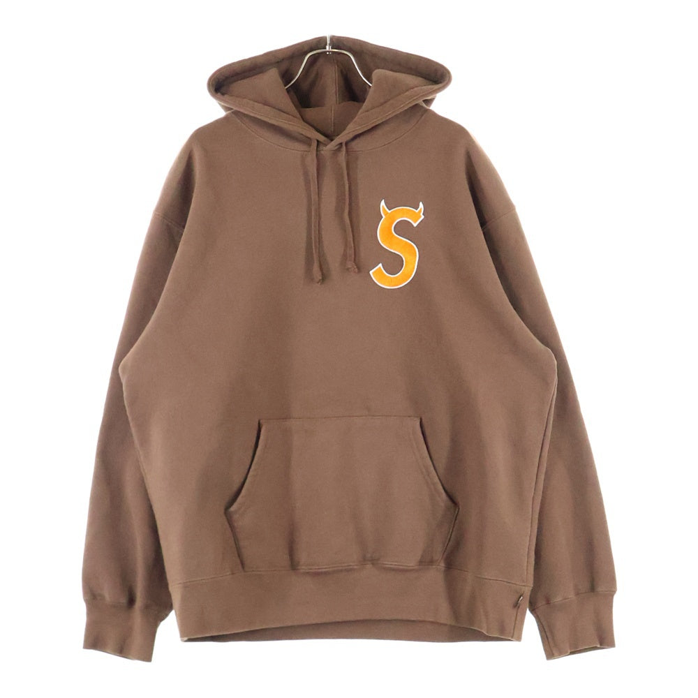 SUPREME(シュプリーム) 22AW Logo Hooded Sweatshirt ロゴ刺繍 プルオーバーパーカー ブラウン