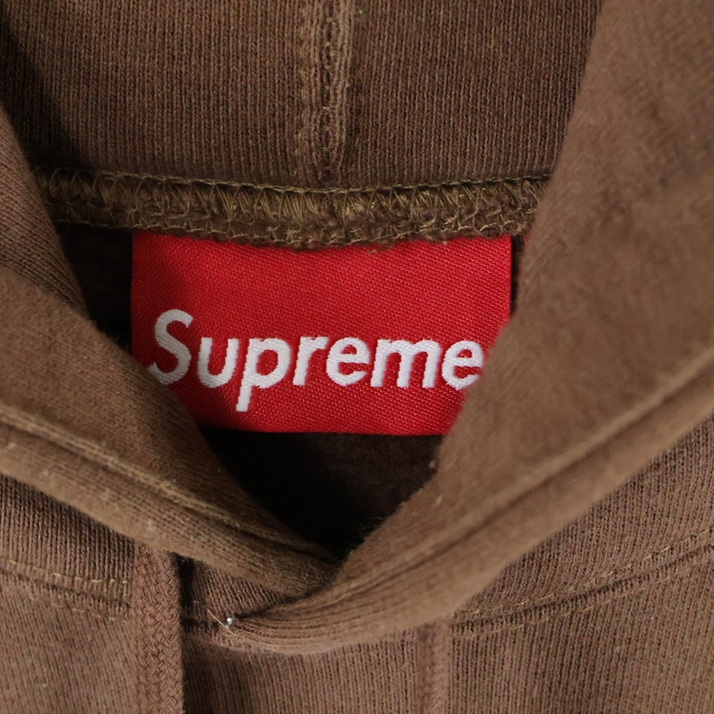 SUPREME(シュプリーム) 22AW Logo Hooded Sweatshirt ロゴ刺繍 プルオーバーパーカー ブラウン