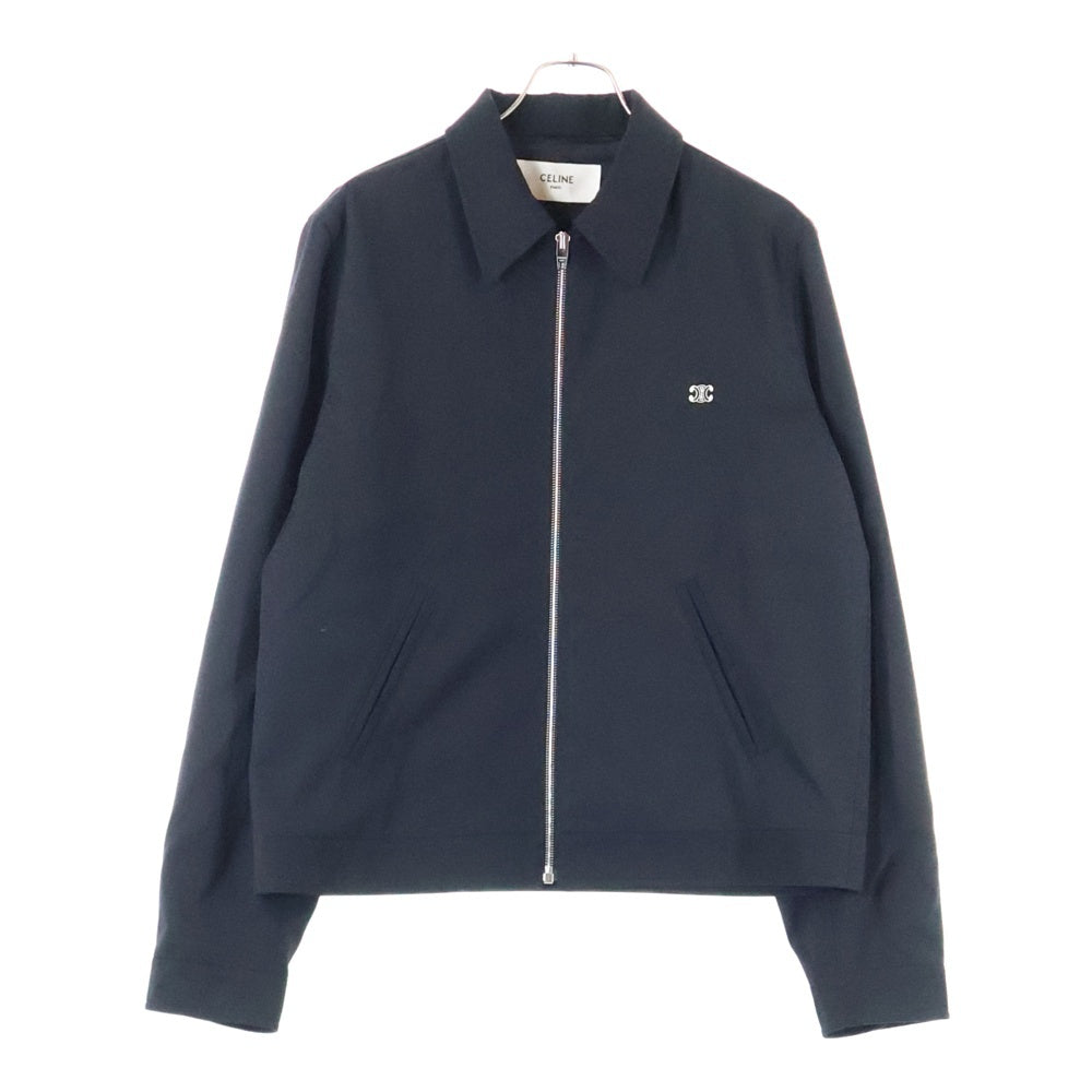 CELINE(セリーヌ) 25SS トリオンフウールツイル ジップアップブルゾン ブラック RV0IE973C