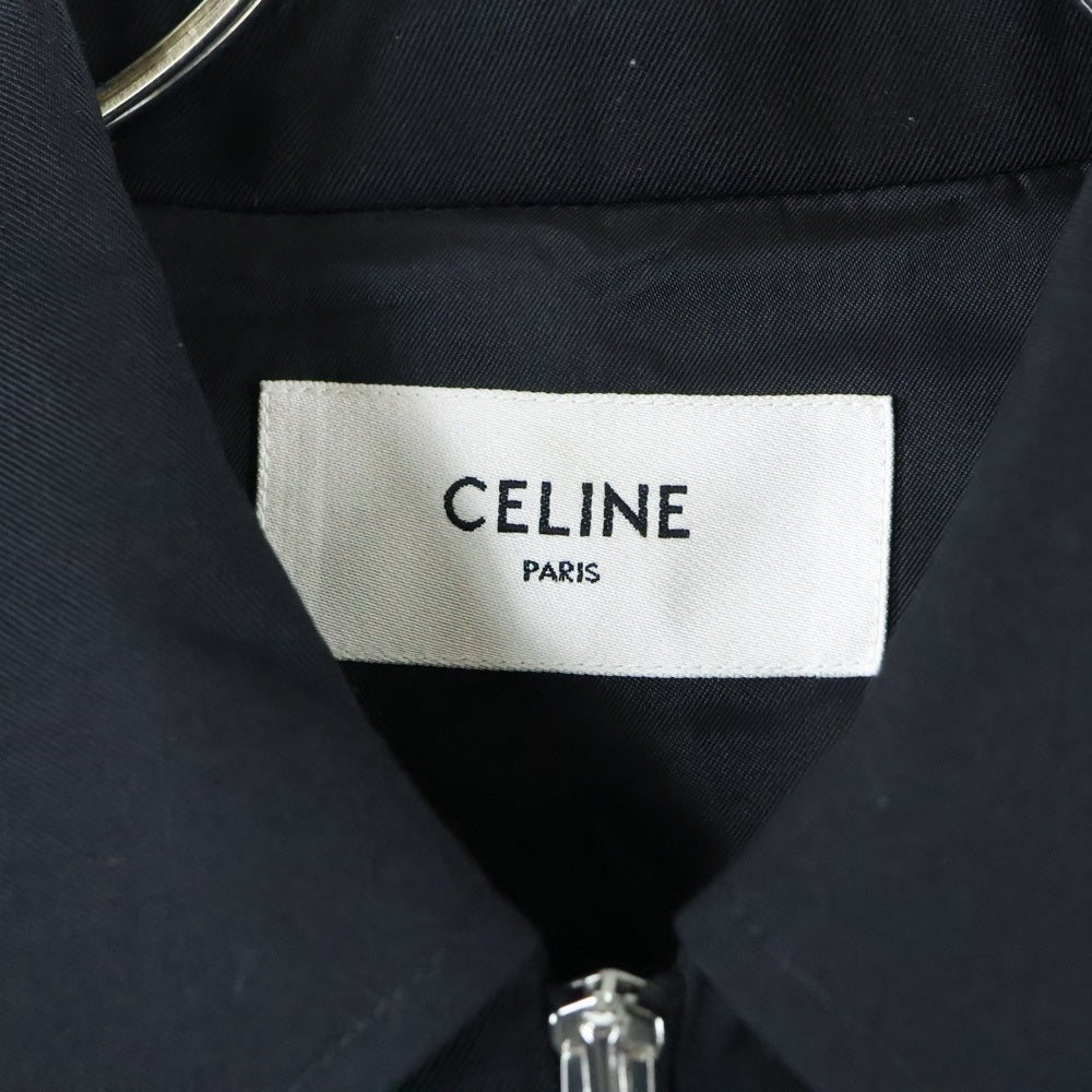 CELINE(セリーヌ) 25SS トリオンフウールツイル ジップアップブルゾン ブラック RV0IE973C