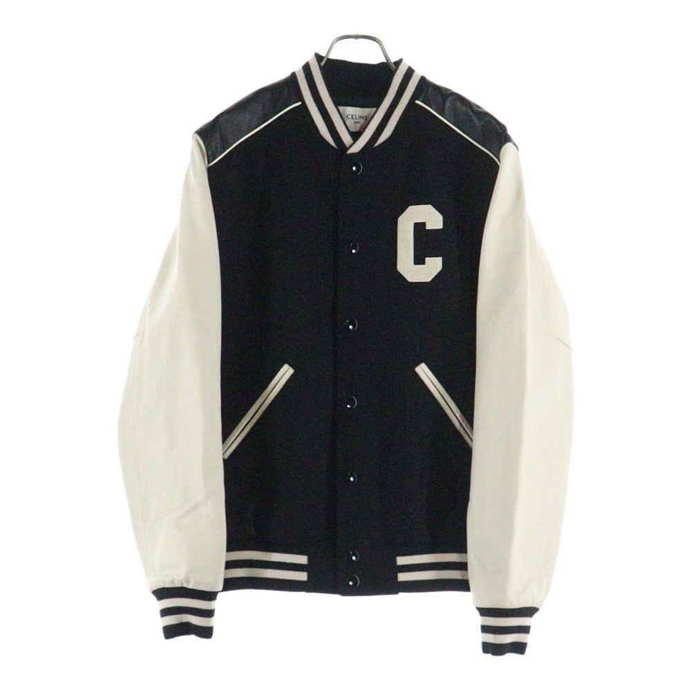 CELINE(セリーヌ) クラシックCロゴ テディジャケット ブルゾン ブラック/ホワイト 2V56D896C