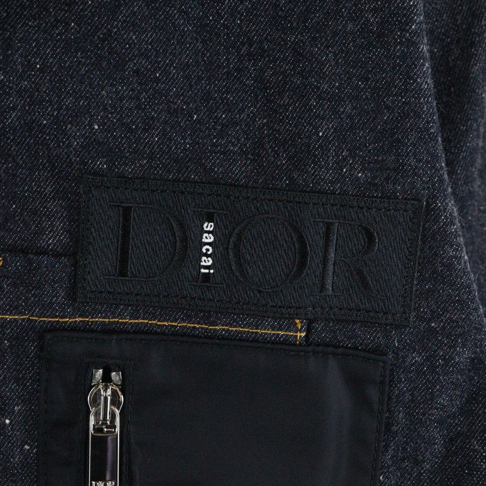 DIOR(ディオール) 21AW ×Sacai サカイ ナイロン切り替え デニムジャケット インディゴ 213D487AY507