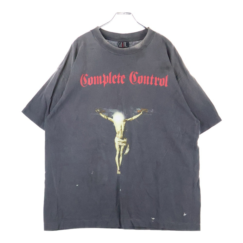 SAINT MICHAEL(セントマイケル) 25SS ×KOSUKE KAWAMURA COMPLETE CONTRL KK SS TEE 河村康輔 両面プリント 半袖クルーネックTシャツカットソー ブラック