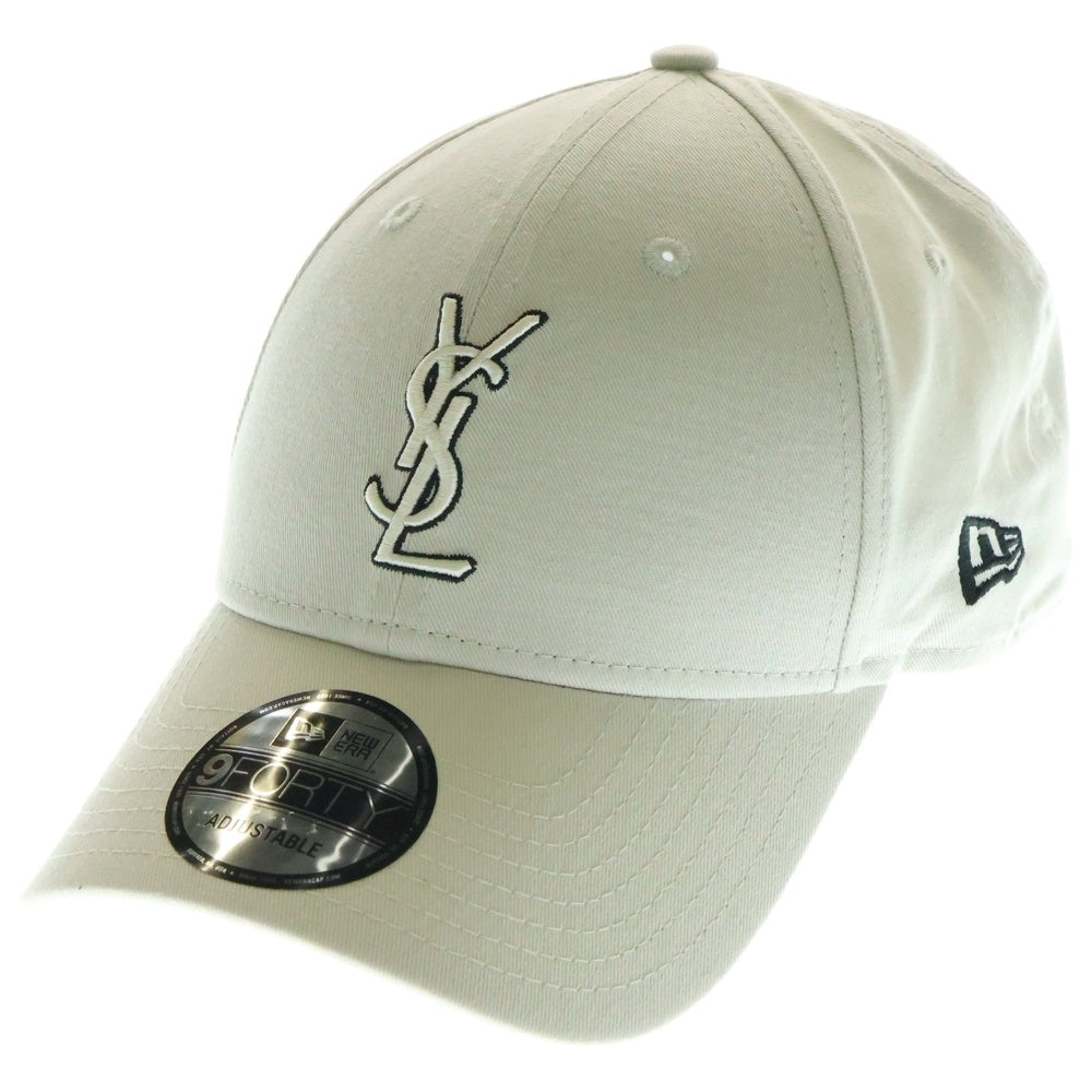 SAINT LAURENT PARIS(サンローランパリ) ×NEW ERA YSLロゴ刺繍ベースボールキャップ グレー 687687