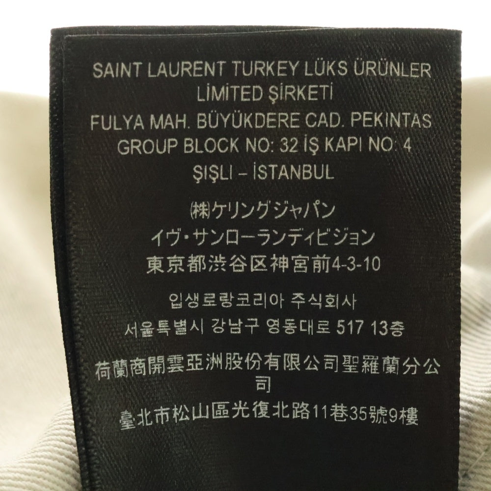 SAINT LAURENT PARIS(サンローランパリ) ×NEW ERA YSLロゴ刺繍ベースボールキャップ グレー 687687