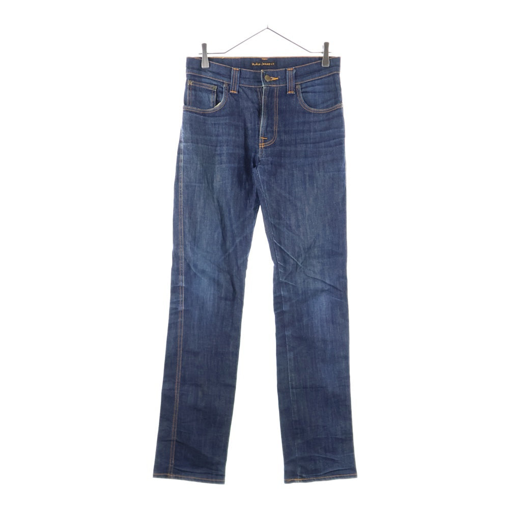 nudie jeans(ヌーディージーンズ) スリムフィット ストレートデニムパンツ インディゴ
