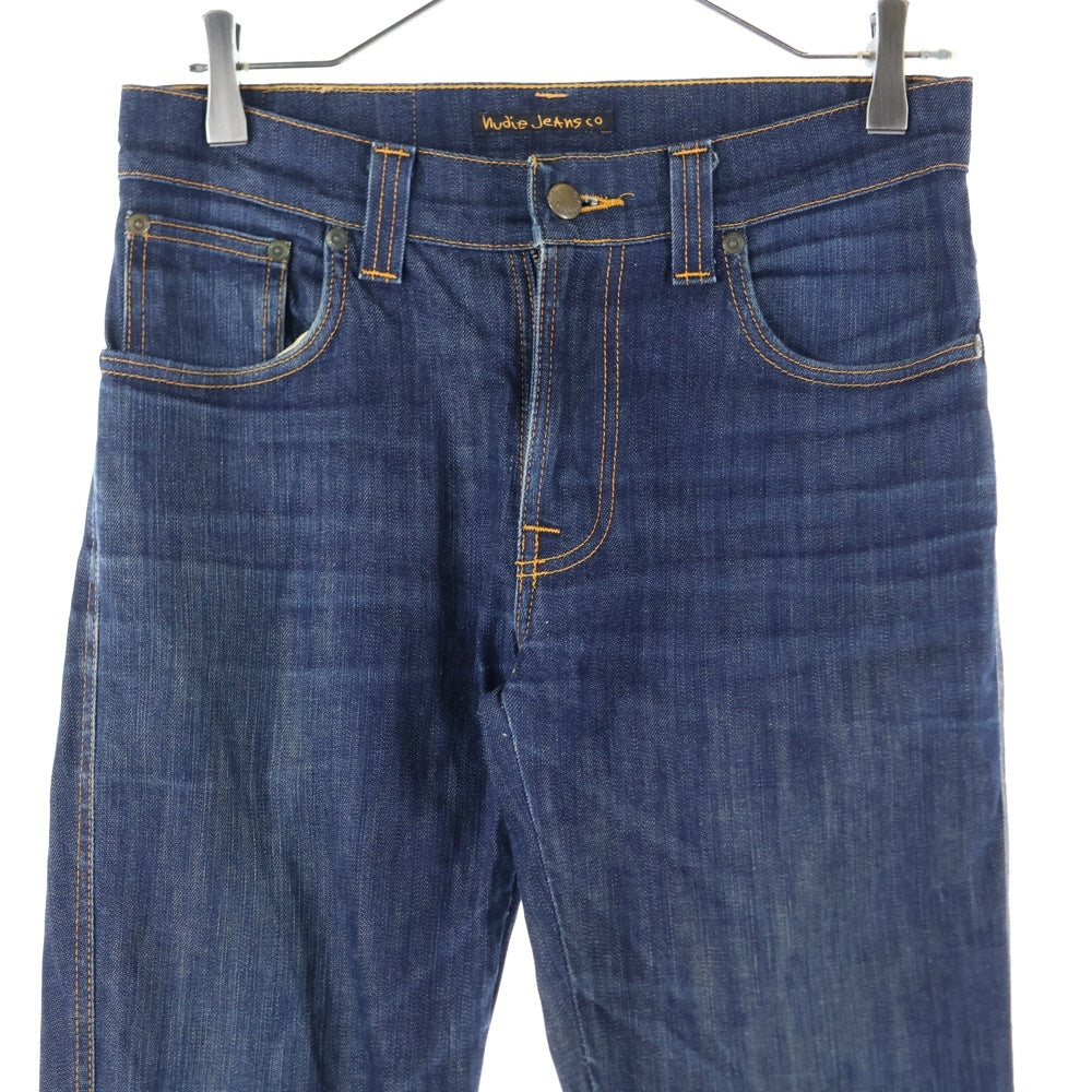 nudie jeans(ヌーディージーンズ) スリムフィット ストレートデニムパンツ インディゴ