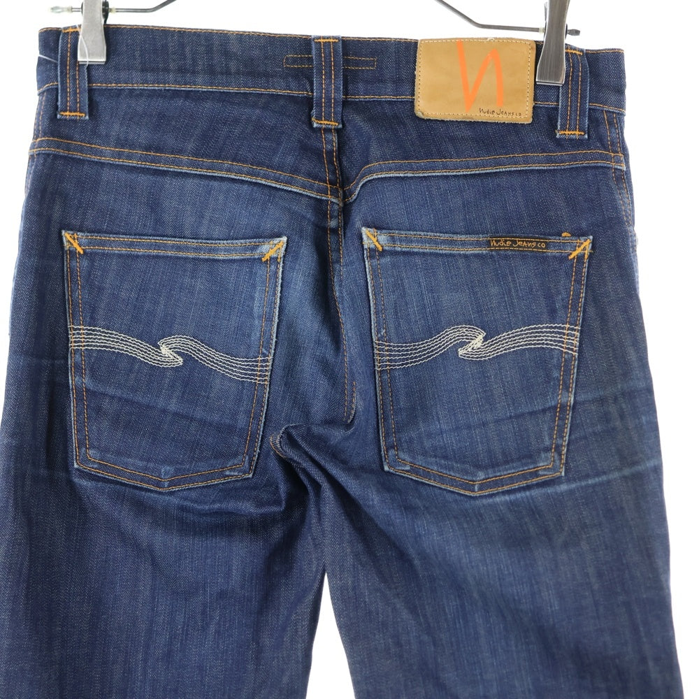 nudie jeans(ヌーディージーンズ) スリムフィット ストレートデニムパンツ インディゴ