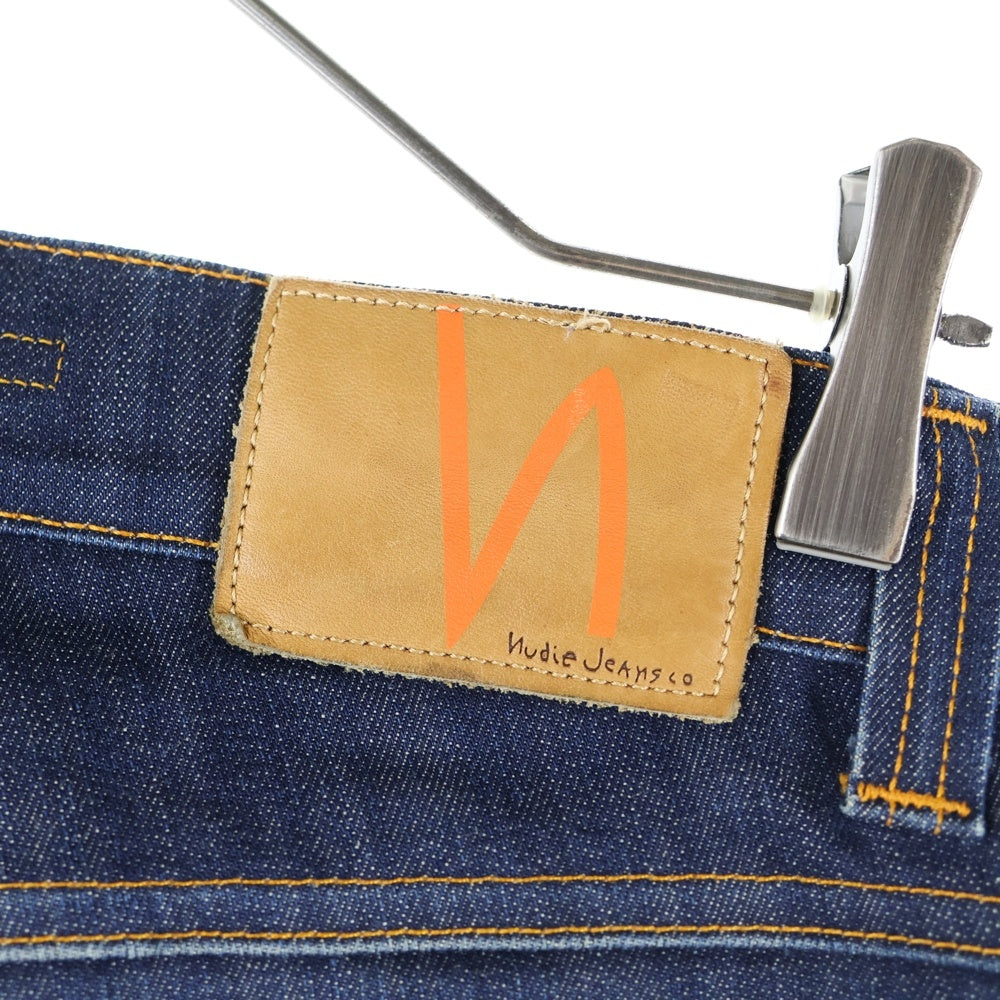 nudie jeans(ヌーディージーンズ) スリムフィット ストレートデニムパンツ インディゴ