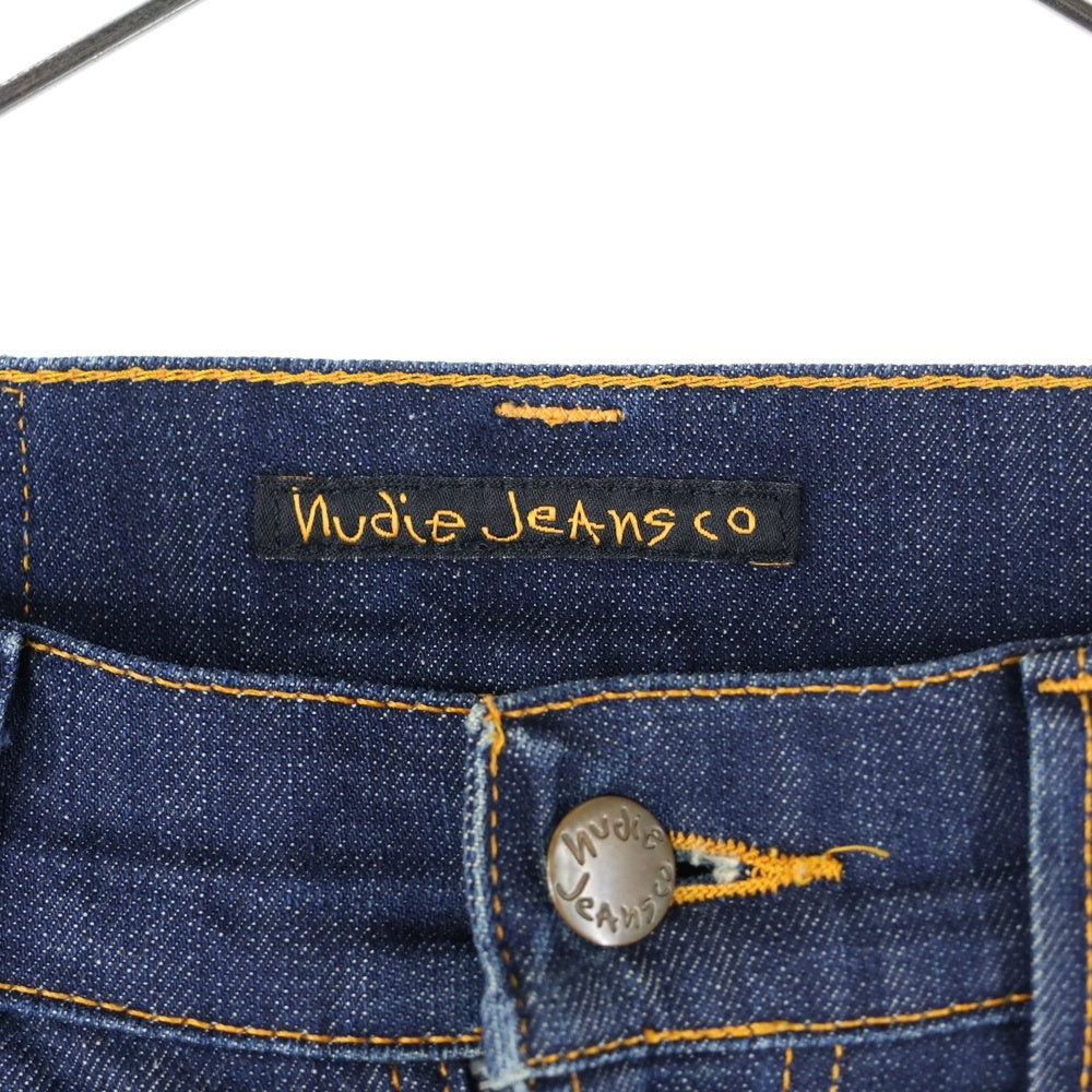 nudie jeans(ヌーディージーンズ) スリムフィット ストレートデニムパンツ インディゴ
