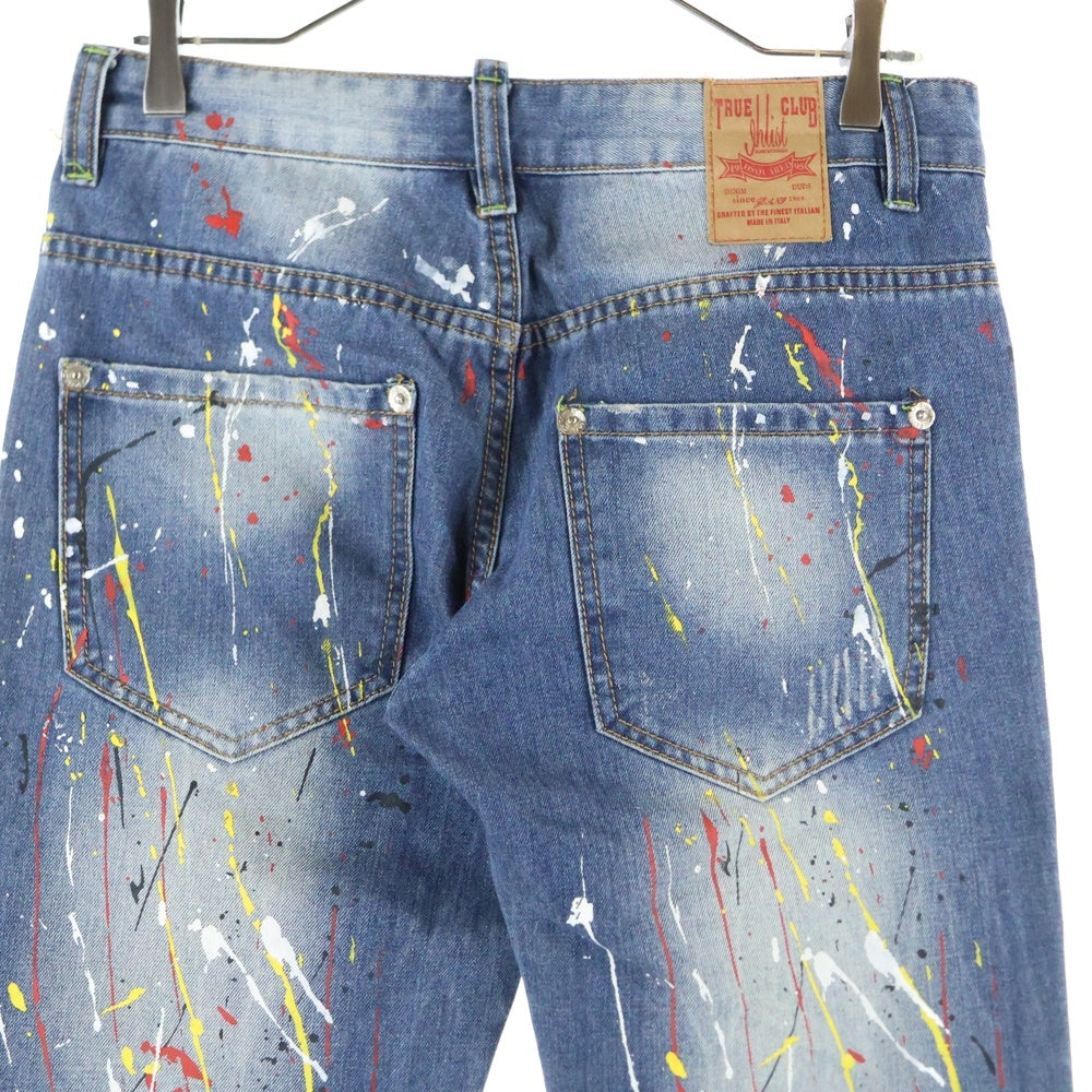 DSQUARED2(ディースクエアード) ペイントストレートデニムパンツ インディゴ