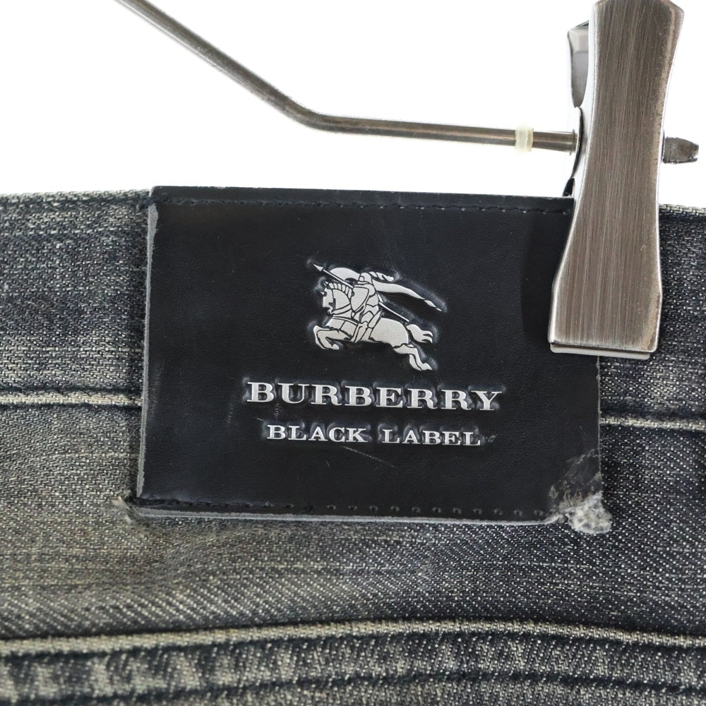BURBERRY BLACK LABEL(バーバリー ブラックレーベル) ウォッシュ加工 ブラック デニム