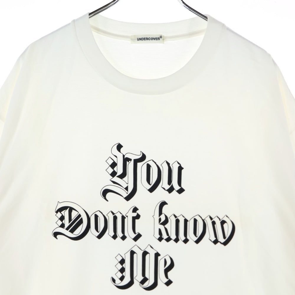 UNDERCOVER(アンダーカバー) 25SS AHZIPTEE You Dont know meGraphic print and zipper on the front オーバーサイズ 再度ファスナーデザイン クルーネック半袖Tシャツ UP2E4811 ホワイト