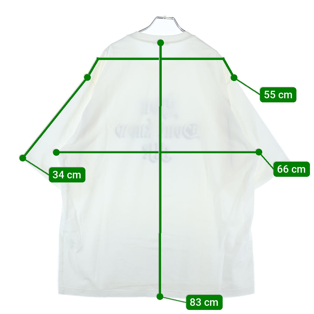 UNDERCOVER(アンダーカバー) 25SS AHZIPTEE You Dont know meGraphic print and zipper on the front オーバーサイズ 再度ファスナーデザイン クルーネック半袖Tシャツ UP2E4811 ホワイト