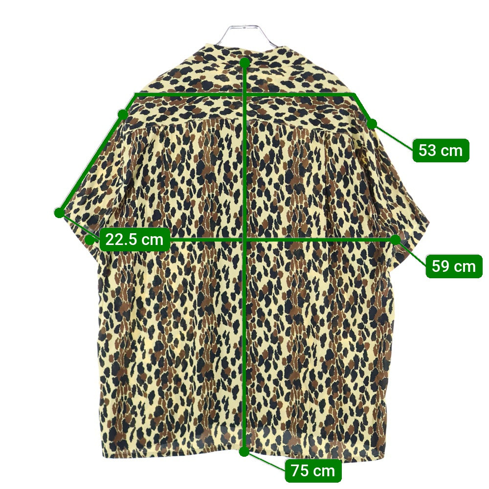 WACKO MARIA(ワコマリア) LEOPARD HAWAIIAN SHIRT S/S レオパード柄 ハワイアンシャツ 半袖シャツ ブラウン