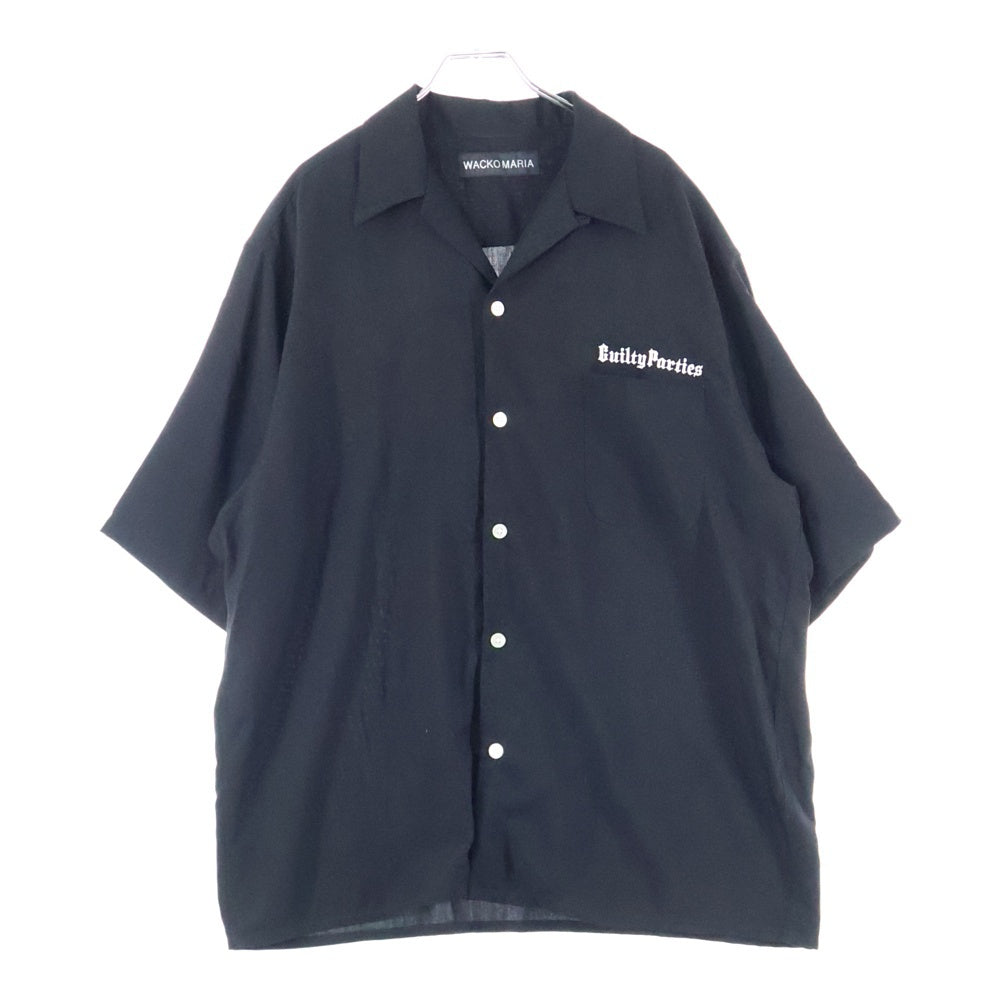 WACKO MARIA(ワコマリア) 25SS 50s SHIRT S/S TYPE-3 バックロゴ刺繍 半袖シャツ 25SS-WMS-OC07 ブラック