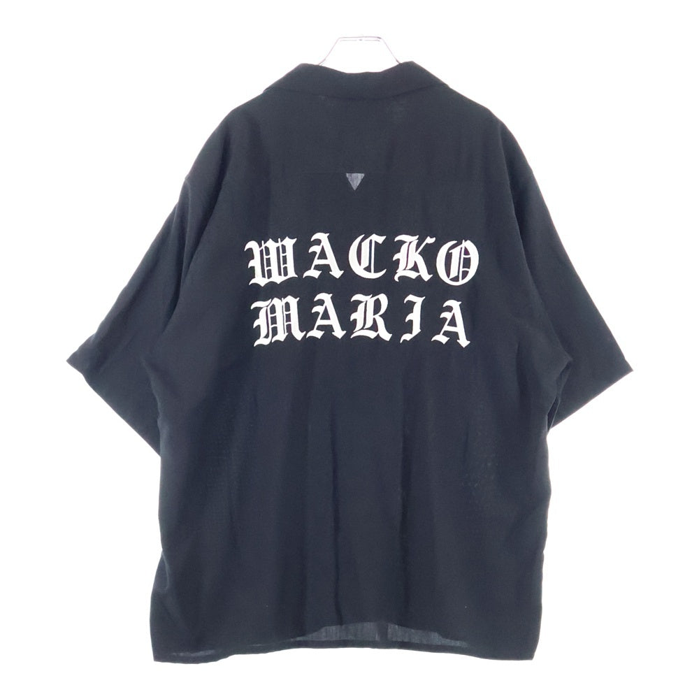 WACKO MARIA(ワコマリア) 25SS 50s SHIRT S/S TYPE-3 バックロゴ刺繍 半袖シャツ 25SS-WMS-OC07 ブラック