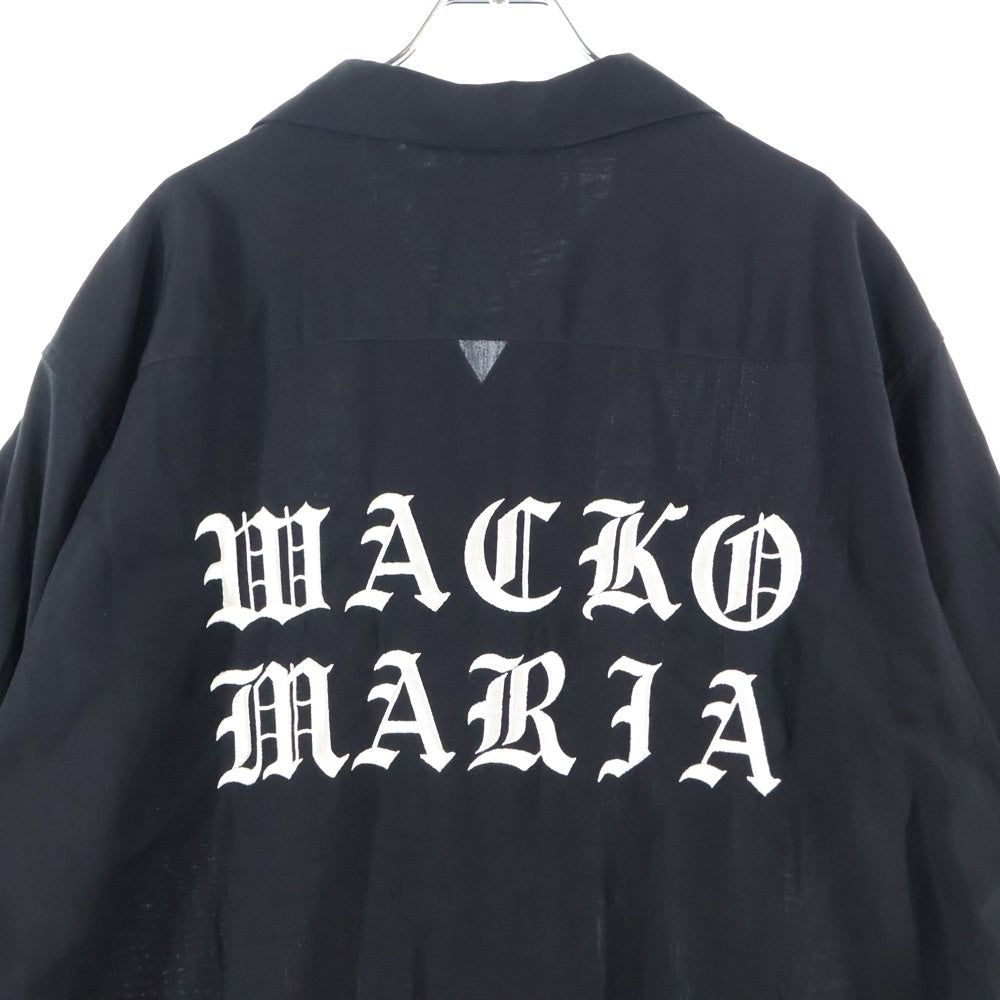 WACKO MARIA(ワコマリア) 25SS 50s SHIRT S/S TYPE-3 バックロゴ刺繍 半袖シャツ 25SS-WMS-OC07 ブラック