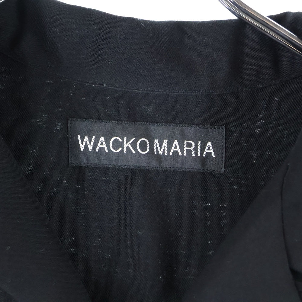 WACKO MARIA(ワコマリア) 25SS 50s SHIRT S/S TYPE-3 バックロゴ刺繍 半袖シャツ 25SS-WMS-OC07 ブラック