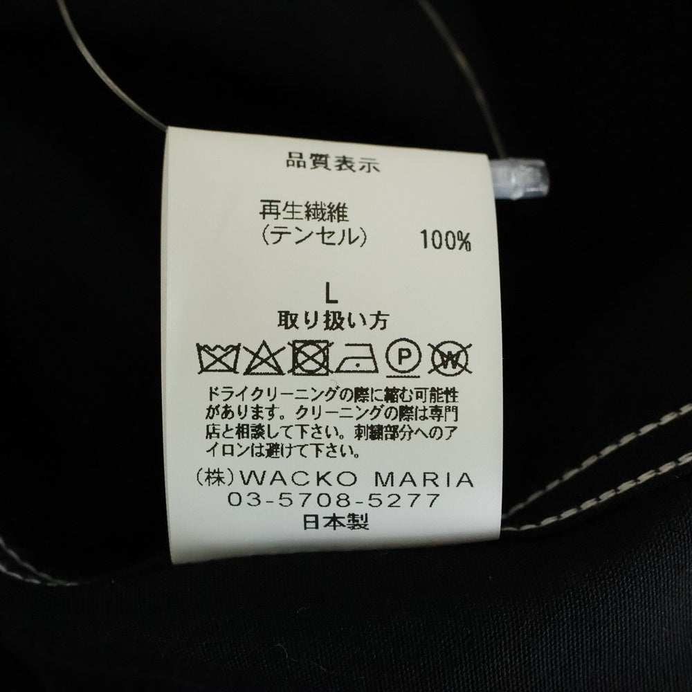 WACKO MARIA(ワコマリア) 25SS 50s SHIRT S/S TYPE-3 バックロゴ刺繍 半袖シャツ 25SS-WMS-OC07 ブラック
