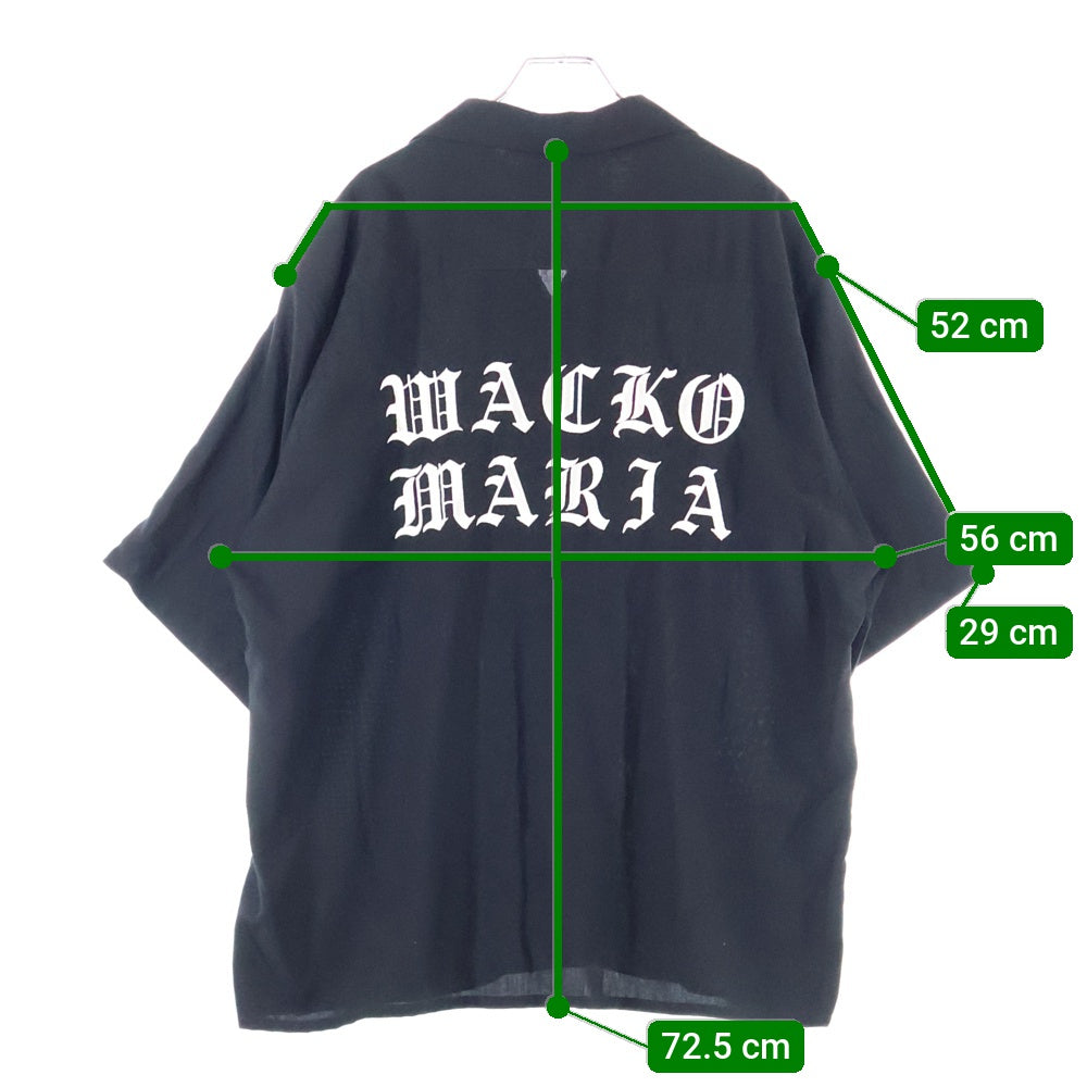 WACKO MARIA(ワコマリア) 25SS 50s SHIRT S/S TYPE-3 バックロゴ刺繍 半袖シャツ 25SS-WMS-OC07 ブラック