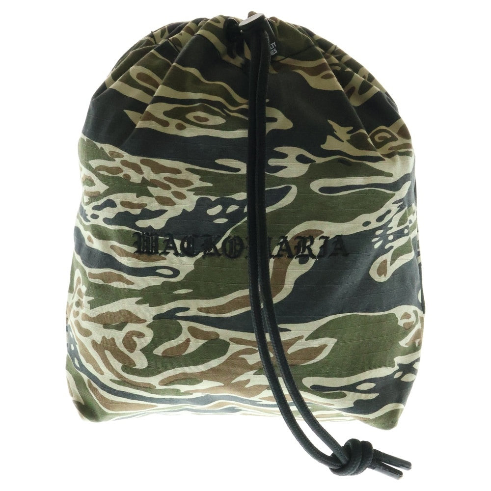 WACKO MARIA(ワコマリア) 25SS TIGER CAMO DRAWSTRING BAG タイガーカモ ドローストリングバッグ 巾着ポーチ カモフラ