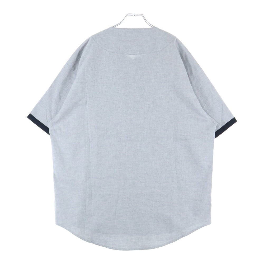 WTAPS(ダブルタップス) LEAGUE/SS/COTTON.TWILL.WTVUA フロントロゴ ベースボール 半袖シャツ 231TQDT-SHM03 グレー