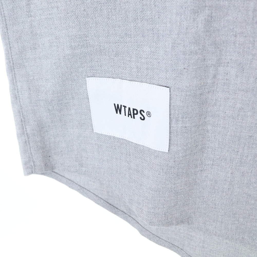 WTAPS(ダブルタップス) LEAGUE/SS/COTTON.TWILL.WTVUA フロントロゴ ベースボール 半袖シャツ 231TQDT-SHM03 グレー
