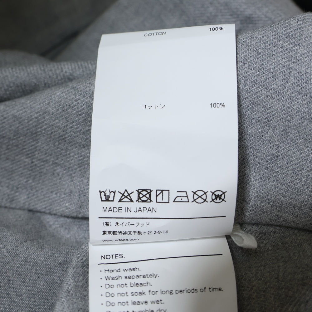 WTAPS(ダブルタップス) LEAGUE/SS/COTTON.TWILL.WTVUA フロントロゴ ベースボール 半袖シャツ 231TQDT-SHM03 グレー