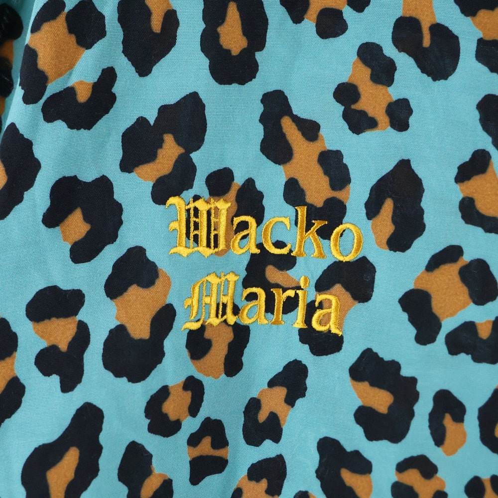 WACKO MARIA(ワコマリア) ×BLACK EYE PATCH 天国東京 バックワッペンロゴ 開襟 長袖シャツ ブルー