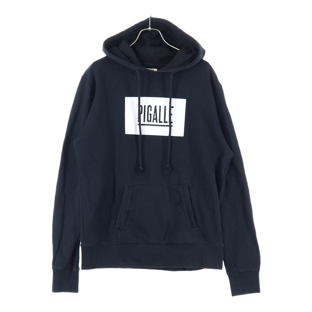 PIGALLE(ピガール) ロゴプリント プルオーバーパーカー ブラック