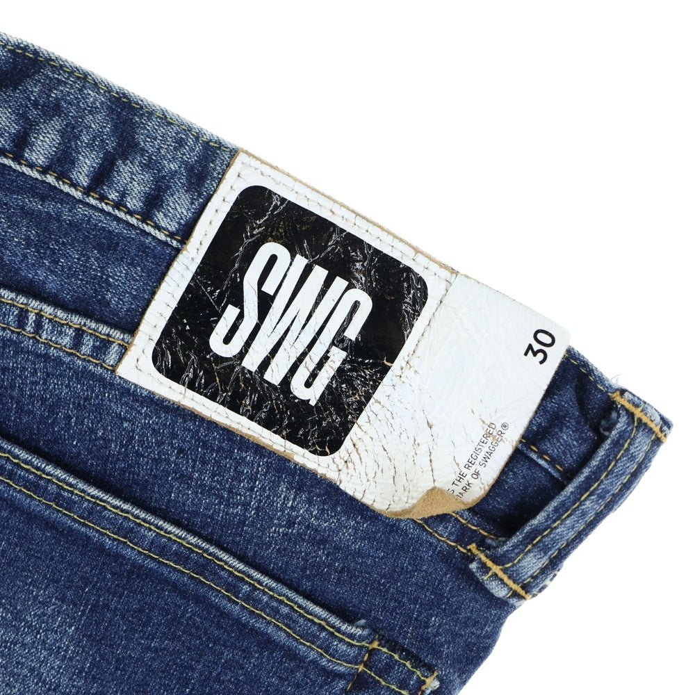 SWAGGER(スワッガー) ストレッチ デニム ダメージ スキニー パンツ インディゴ SWGPTS-660