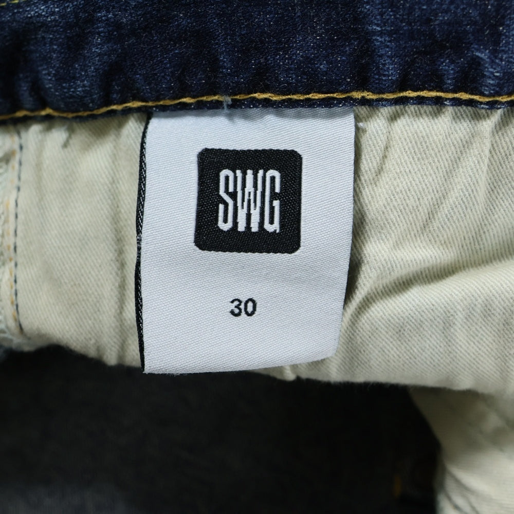 SWAGGER(スワッガー) ストレッチ デニム ダメージ スキニー パンツ インディゴ SWGPTS-660