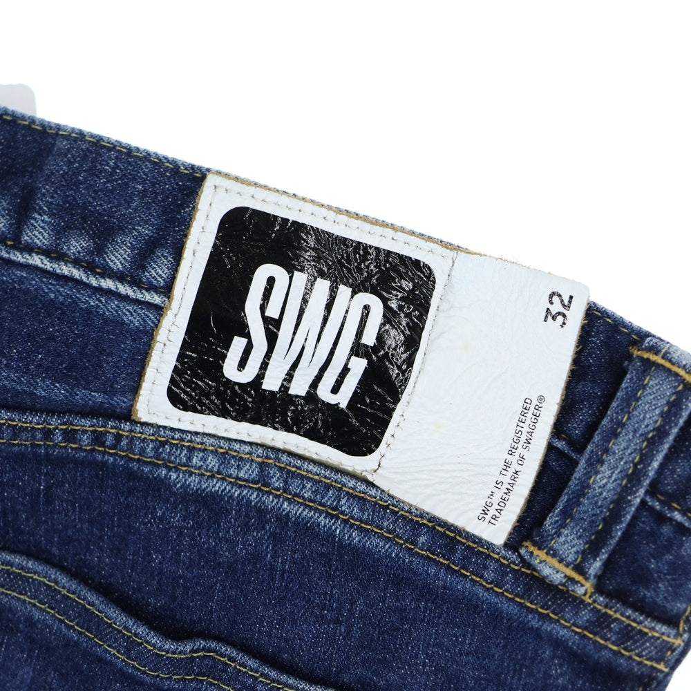 SWAGGER(スワッガー) CRASH REPAIR PRIDE SKINNY DENIM PANTS クラッシュ デニムパンツ インディゴ SWGPTS-677