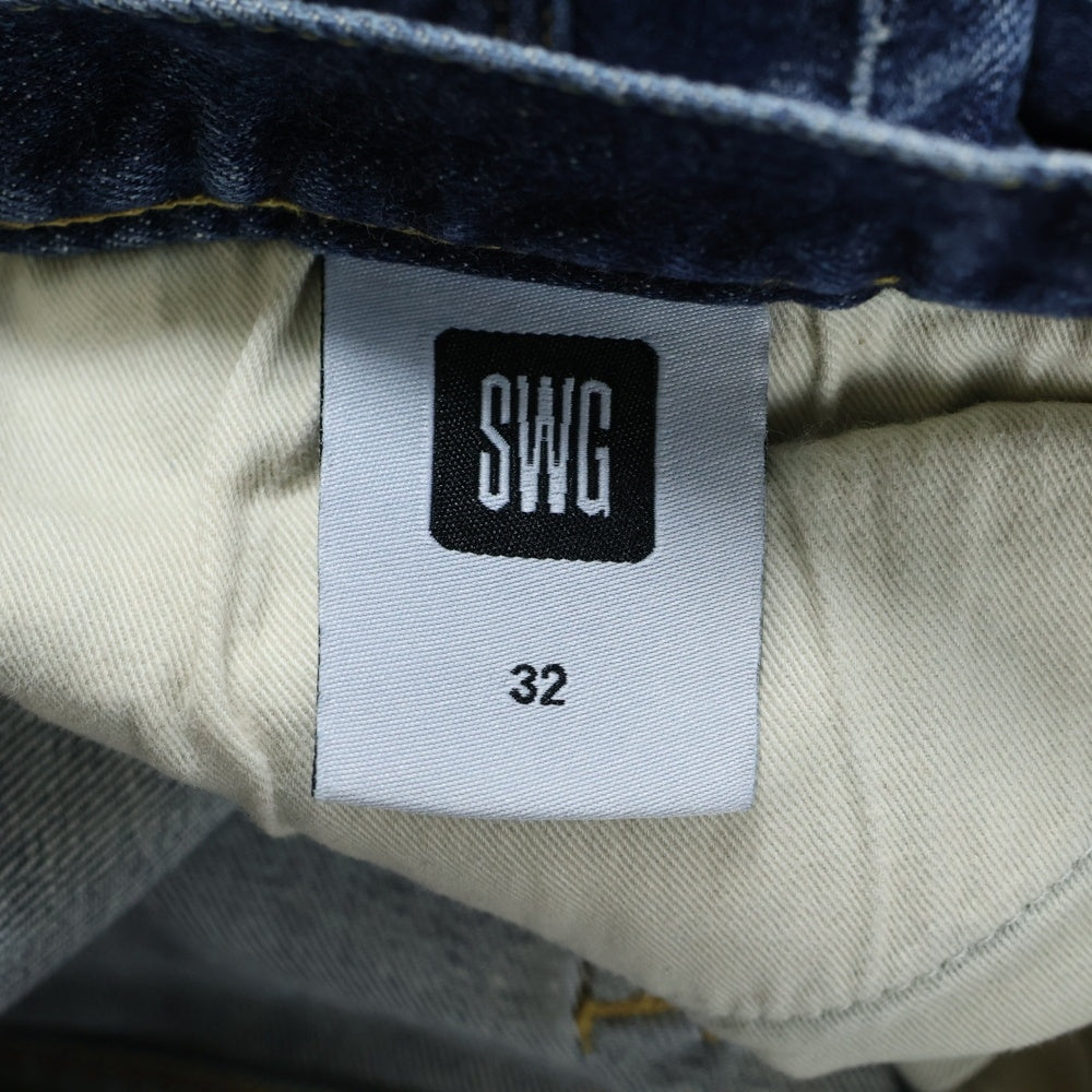 SWAGGER(スワッガー) CRASH REPAIR PRIDE SKINNY DENIM PANTS クラッシュ デニムパンツ インディゴ SWGPTS-677