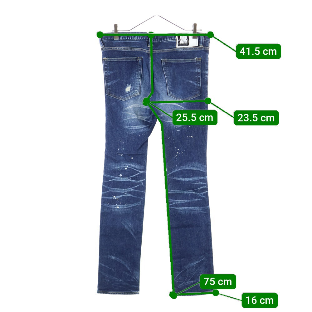 SWAGGER(スワッガー) CRASH REPAIR PRIDE SKINNY DENIM PANTS クラッシュ デニムパンツ インディゴ SWGPTS-677