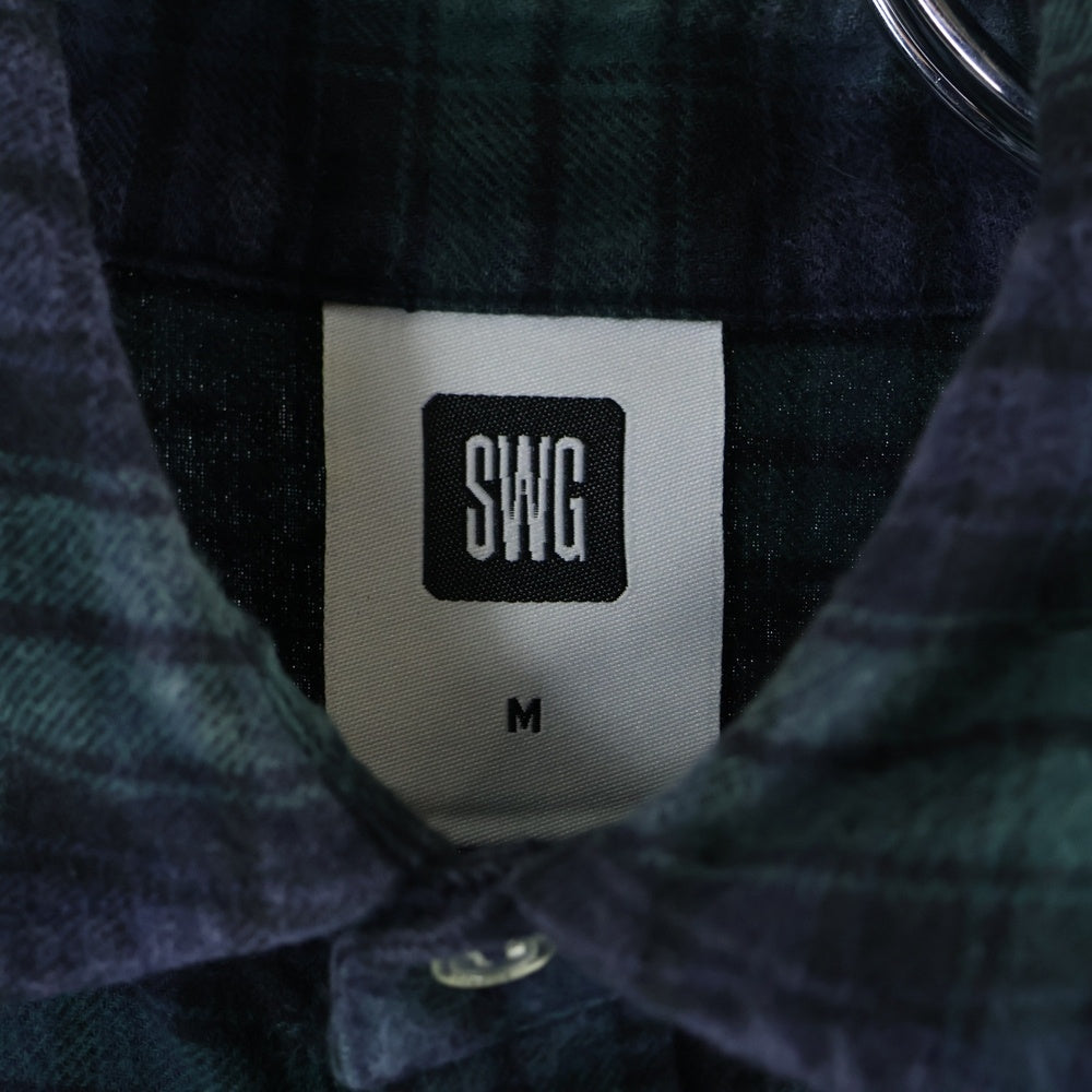 SWAGGER(スワッガー) ギンガムチェック 長袖シャツ グリーン SWGLSH-429