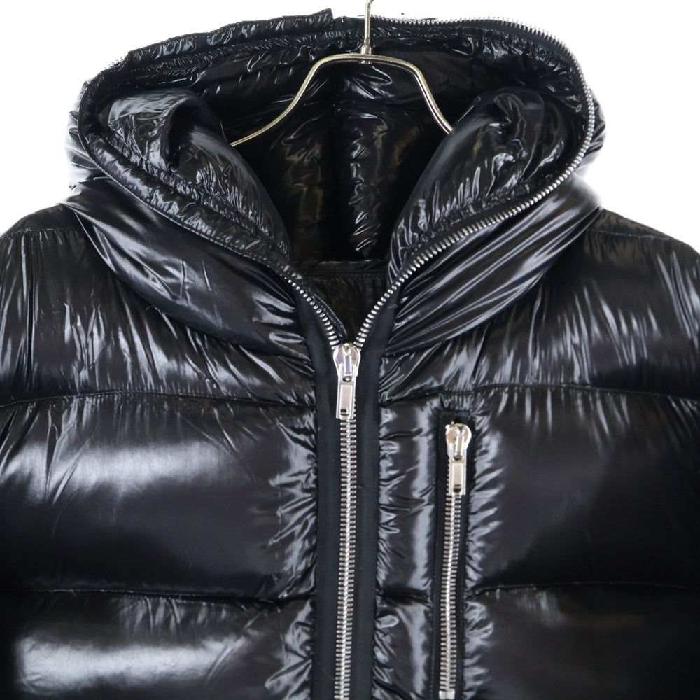 Rick Owens(リックオウエンス) 24AW Puffer Jacket With A Full Zip Detail ジップアップ フーディダウンジャケット RU02D6722 ブラック