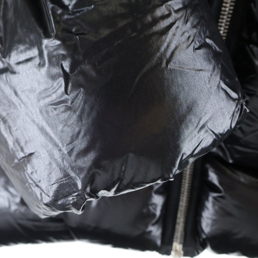 Rick Owens(リックオウエンス) 24AW Puffer Jacket With A Full Zip Detail ジップアップ フーディダウンジャケット RU02D6722 ブラック