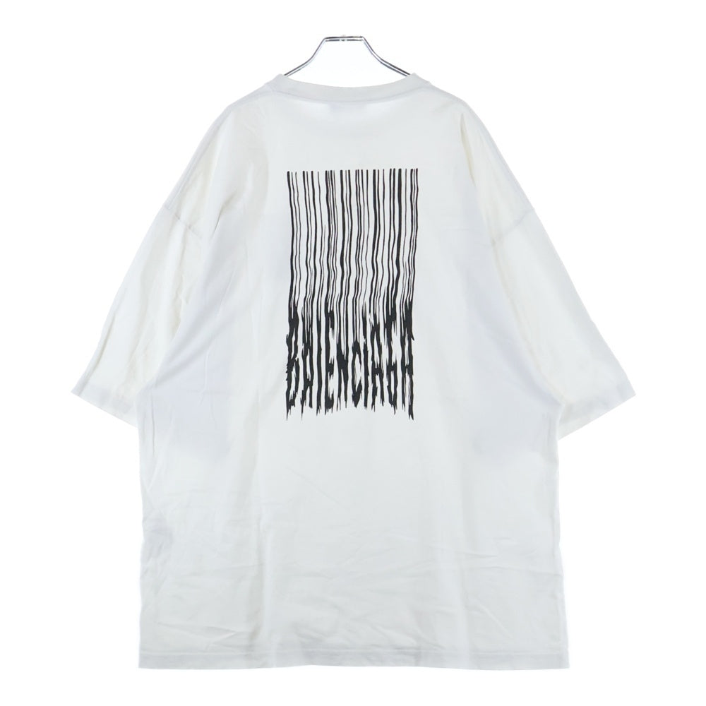 BALENCIAGA(バレンシアガ) 21AW バーコードロゴ クルーネック半袖Tシャツ ホワイト 661715 TKVE5