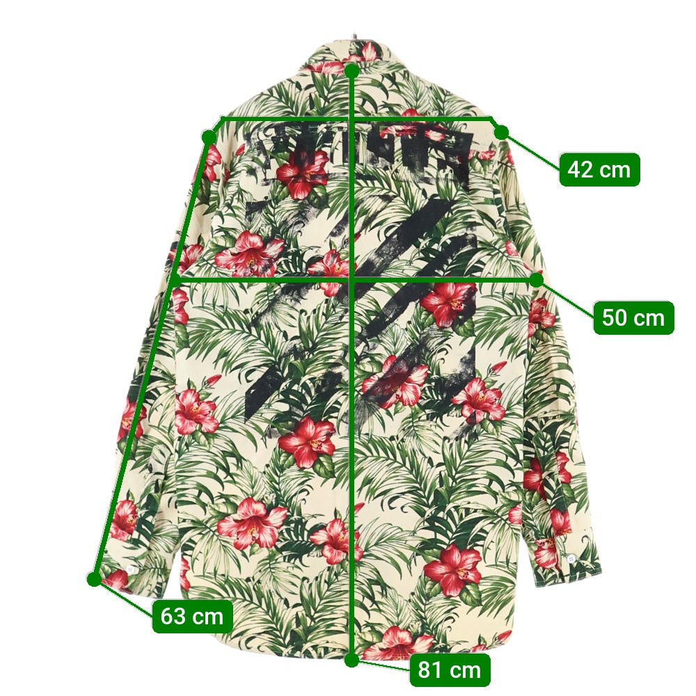 OFF-WHITE(オフホワイト) 15SS フラワー バックアロープリント 長袖シャツ マルチ