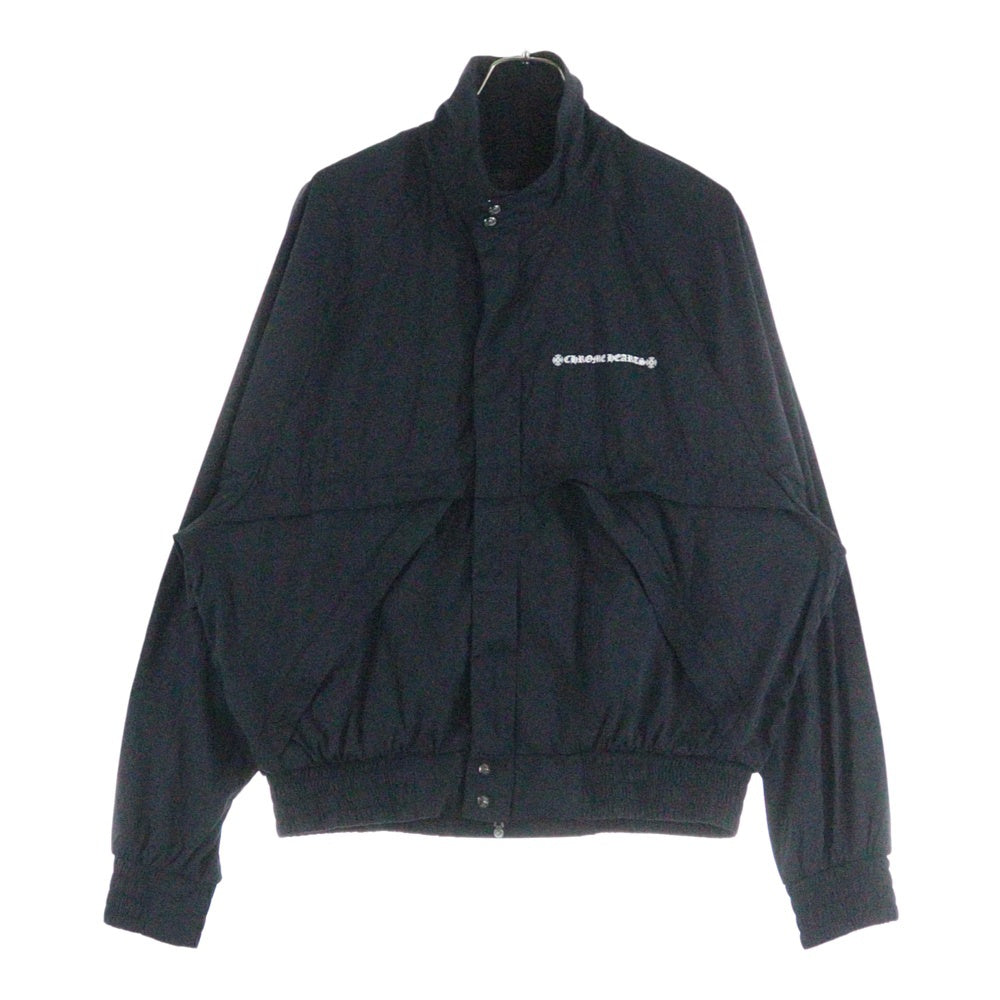 CHROME HEARTS(クロムハーツ) U MATCH POINT クロス総柄 バックスクロールラベル ジップアップ ナイロンジャケット ブラック