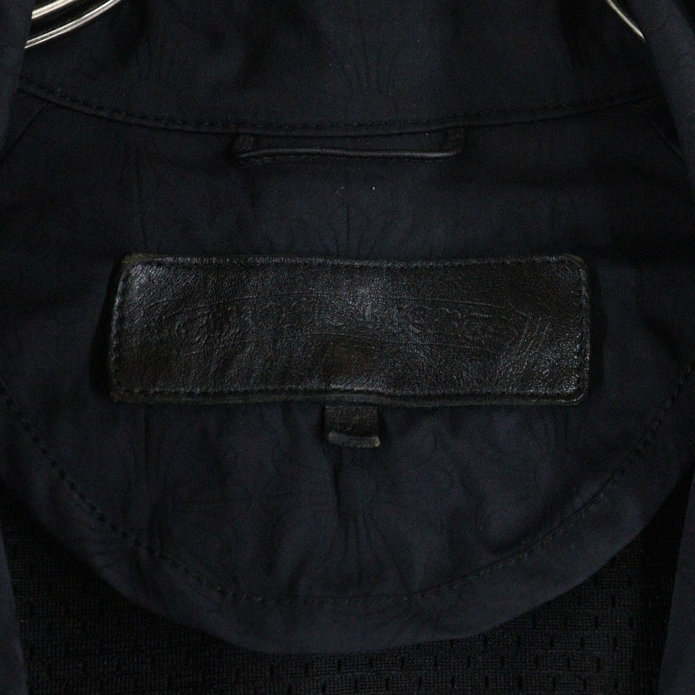 CHROME HEARTS(クロムハーツ) U MATCH POINT クロス総柄 バックスクロールラベル ジップアップ ナイロンジャケット ブラック