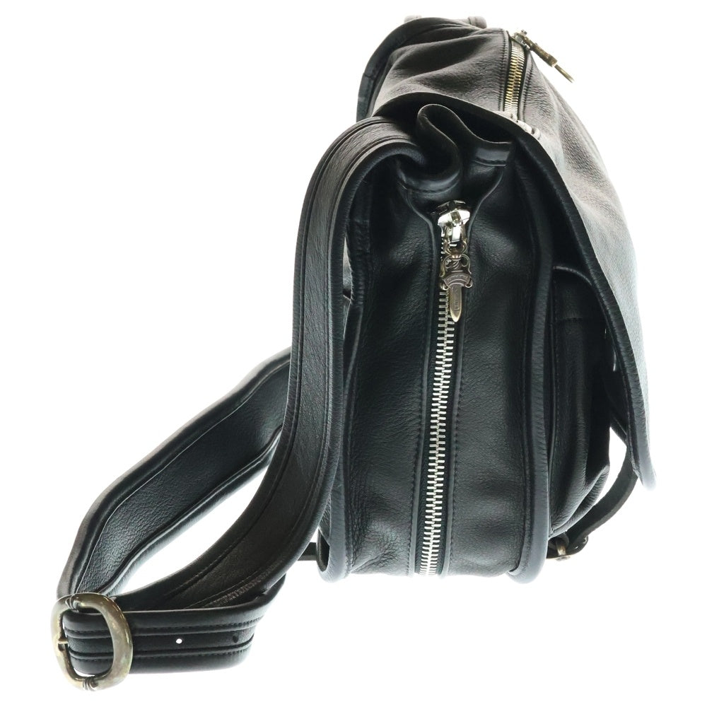 CHROME HEARTS(クロムハーツ) SHOULDER BAG-TINY ガンスリンガーストラップレザーショルダーバッグ ブラック