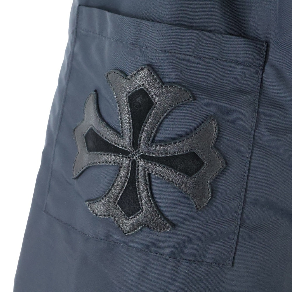 CHROME HEARTS(クロムハーツ) RED PATCH RACING JACKET セメタリークロスパッチ アームCHプラス ジップアップ レーシングジャケット ブラック