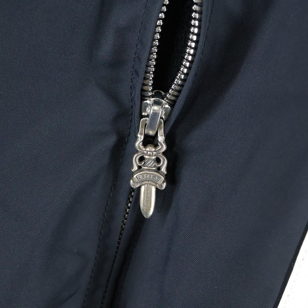 CHROME HEARTS(クロムハーツ) RED PATCH RACING JACKET セメタリークロスパッチ アームCHプラス ジップアップ レーシングジャケット ブラック