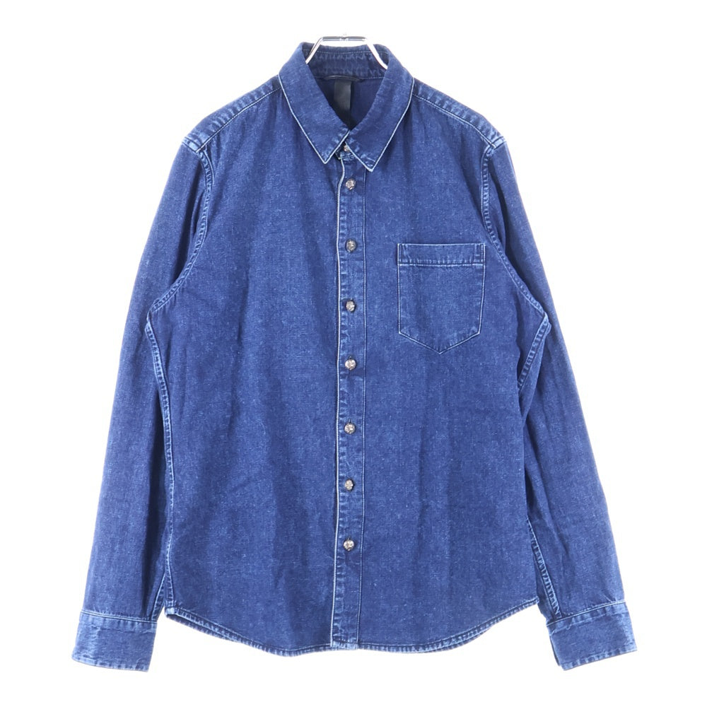 CHROME HEARTS(クロムハーツ) LOOSEENDS LS ルーズエンド 袖クロスパッチ クロスボールボタン デニム長袖シャツ インディゴ